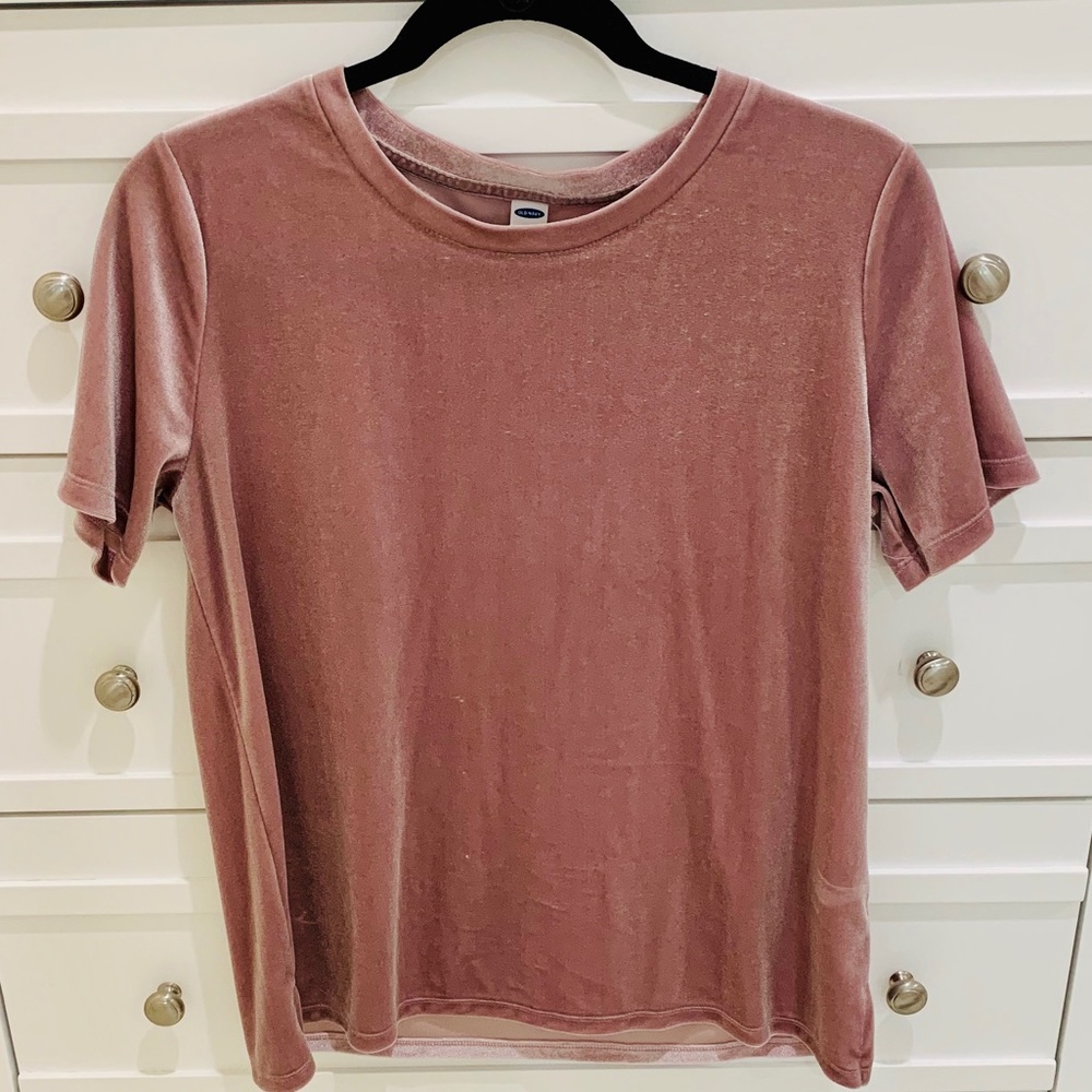 Blush velvet t-shirt